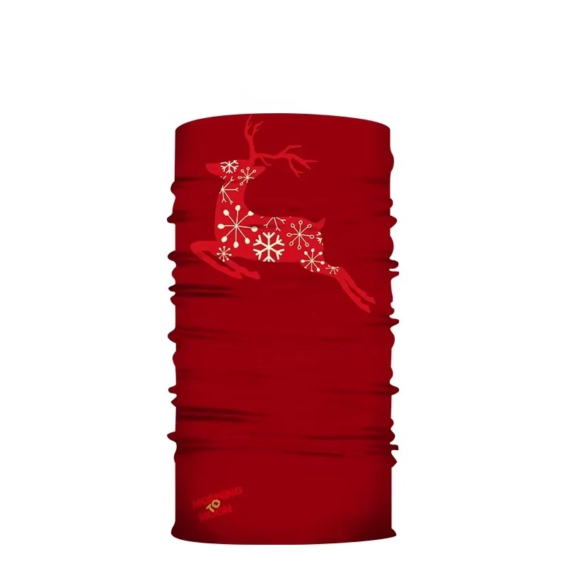 Joyful Christmas Reindeer Polyester Bandana 001