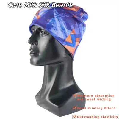 Beanie de seda de leite fofo